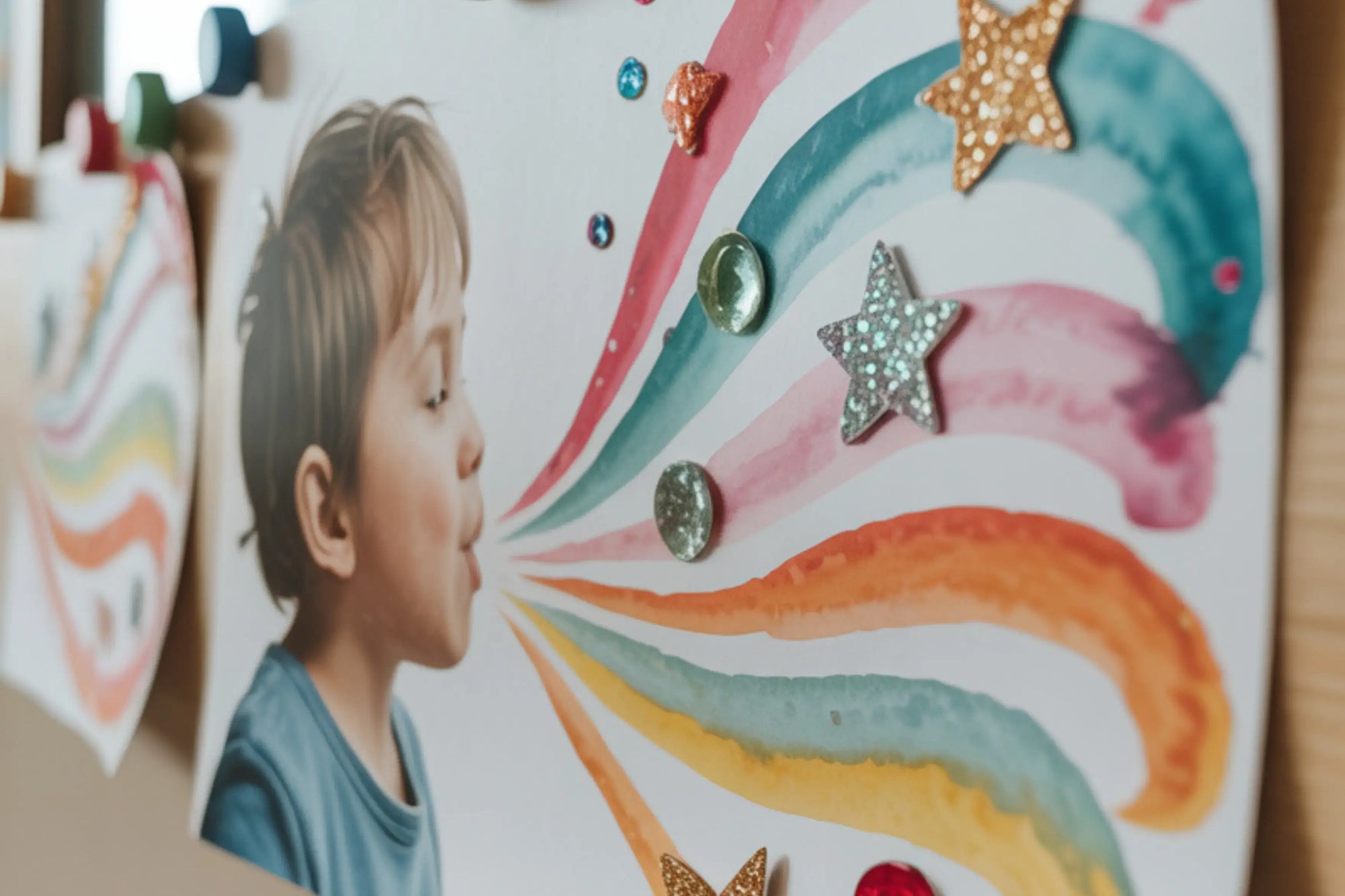 child-blowing-rainbow-kids-art