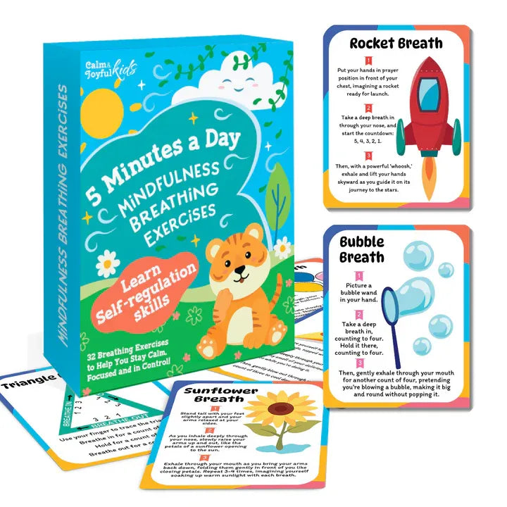Deep Breathing Cards Exercises for Kids Toddlers