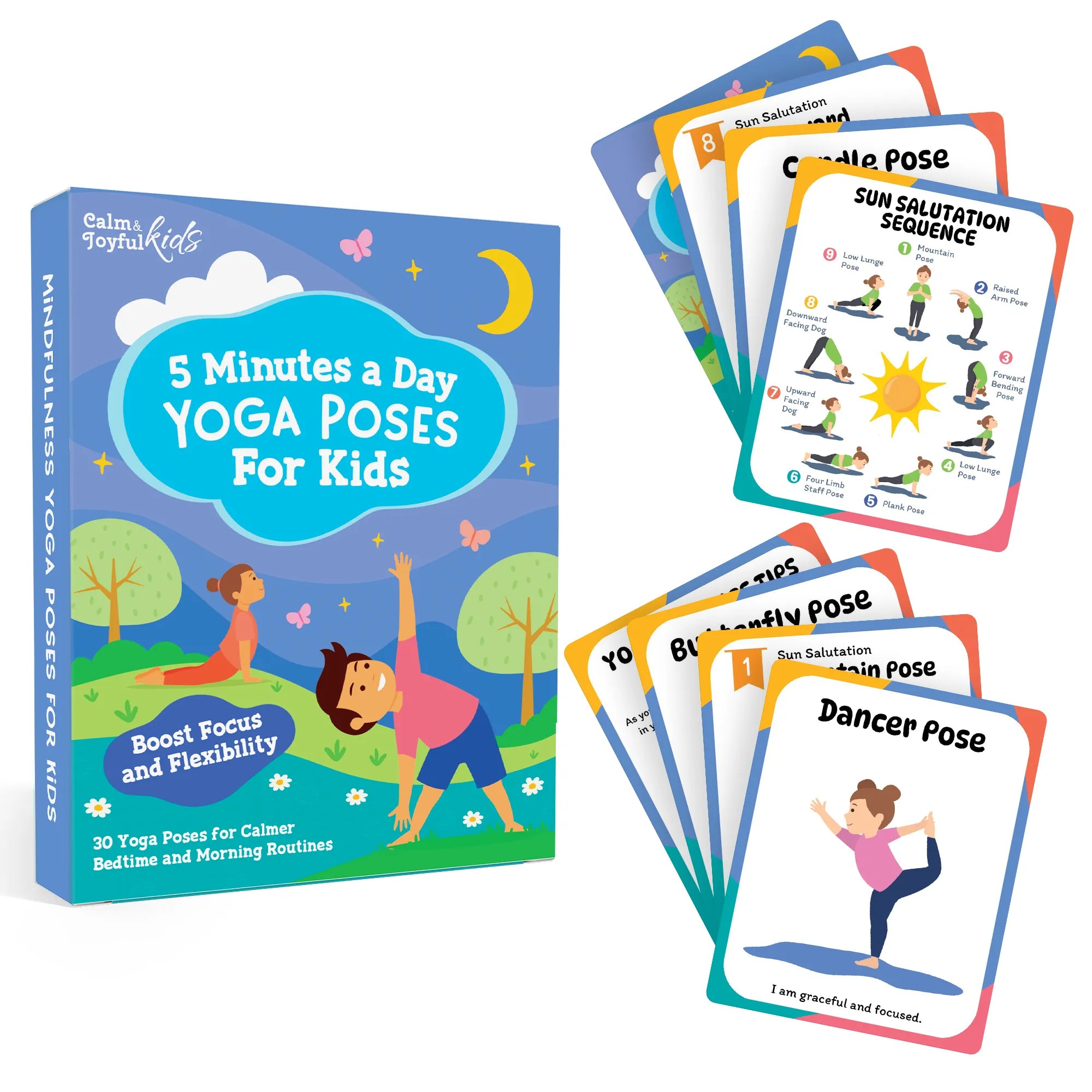 Yoga Cards for Kids Poses Cool Down Calm Corner